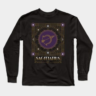 Great Sagittarius Deco Long Sleeve T-Shirt